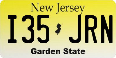 NJ license plate I35JRN