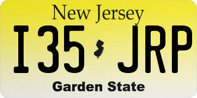 NJ license plate I35JRP