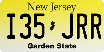 NJ license plate I35JRR