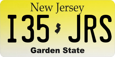 NJ license plate I35JRS