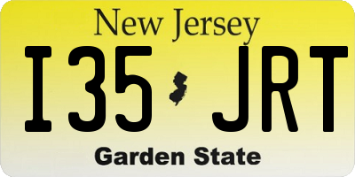 NJ license plate I35JRT