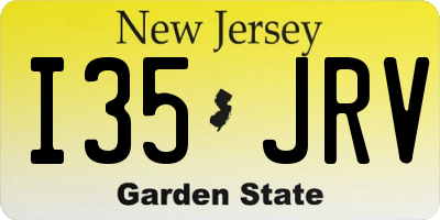 NJ license plate I35JRV