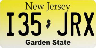 NJ license plate I35JRX