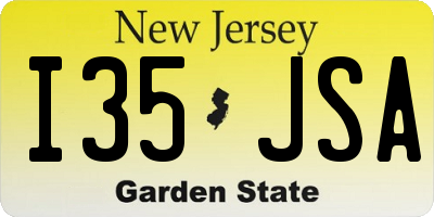 NJ license plate I35JSA