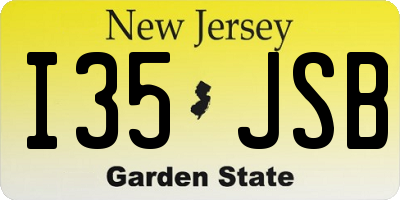 NJ license plate I35JSB