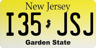 NJ license plate I35JSJ