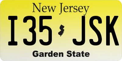 NJ license plate I35JSK