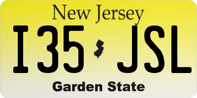 NJ license plate I35JSL