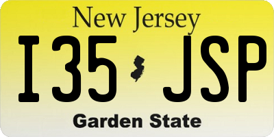 NJ license plate I35JSP
