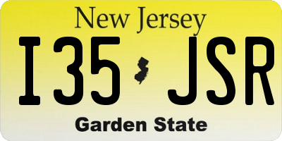 NJ license plate I35JSR