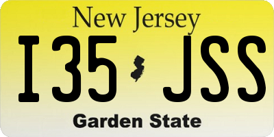 NJ license plate I35JSS