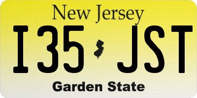 NJ license plate I35JST