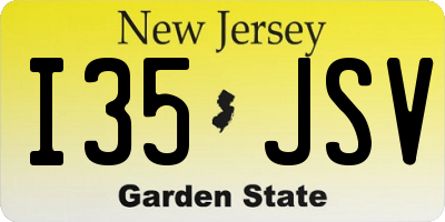 NJ license plate I35JSV