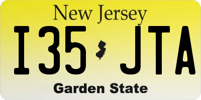 NJ license plate I35JTA