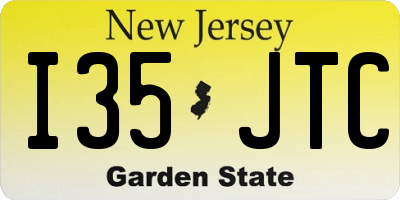 NJ license plate I35JTC