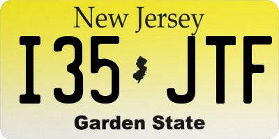 NJ license plate I35JTF