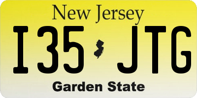 NJ license plate I35JTG