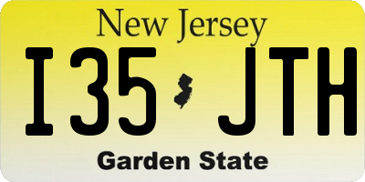 NJ license plate I35JTH