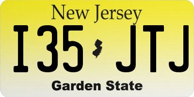 NJ license plate I35JTJ