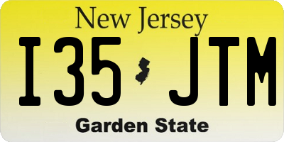 NJ license plate I35JTM