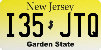 NJ license plate I35JTQ