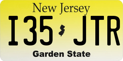 NJ license plate I35JTR