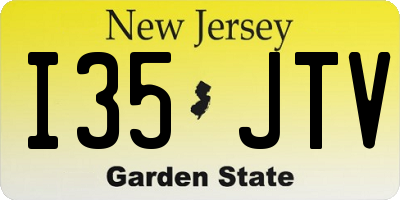 NJ license plate I35JTV