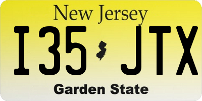 NJ license plate I35JTX