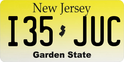 NJ license plate I35JUC