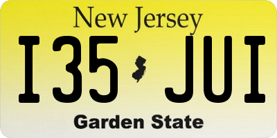 NJ license plate I35JUI