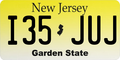 NJ license plate I35JUJ