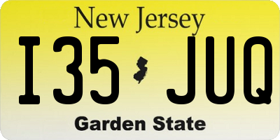 NJ license plate I35JUQ