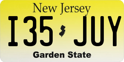 NJ license plate I35JUY