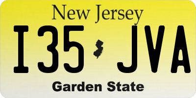 NJ license plate I35JVA