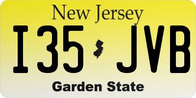 NJ license plate I35JVB