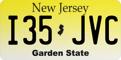 NJ license plate I35JVC