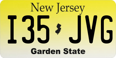NJ license plate I35JVG