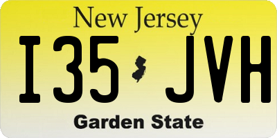 NJ license plate I35JVH