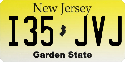 NJ license plate I35JVJ