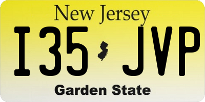 NJ license plate I35JVP