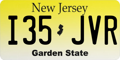 NJ license plate I35JVR
