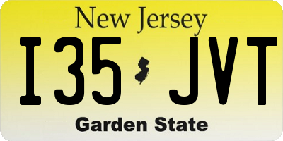NJ license plate I35JVT