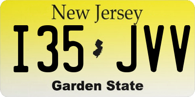 NJ license plate I35JVV