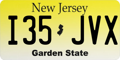 NJ license plate I35JVX