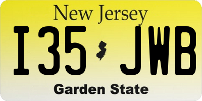 NJ license plate I35JWB
