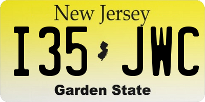 NJ license plate I35JWC
