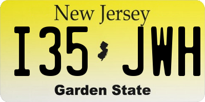 NJ license plate I35JWH