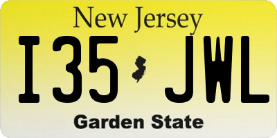 NJ license plate I35JWL