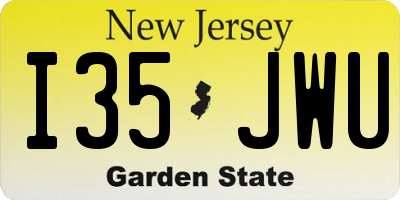 NJ license plate I35JWU