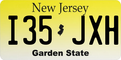 NJ license plate I35JXH